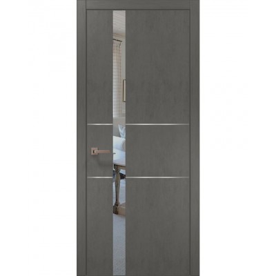 Двері Папа Карло PLATO PL-08 Бетон сірий, кромка АВС