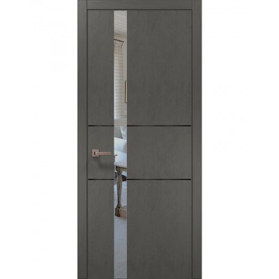 Двері Папа Карло PLATO PL-08 Бетон сірий, кромка АВС