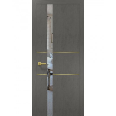 Двері Папа Карло PLATO PL-08 Бетон сірий, кромка АВС