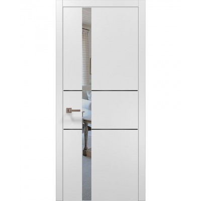 Двері Папа Карло PLATO PL-08 Білий матовий, кромка АВС