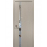 Двери Папа Карло PLATO PL-08 Дуб кремовый, кромка алюминий серебро