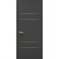 Двері Папа Карло PLATO PL-09 Темно сірий супермат, кромка АВС