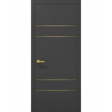 Двері Папа Карло PLATO PL-09 Темно сірий супермат, кромка АВС