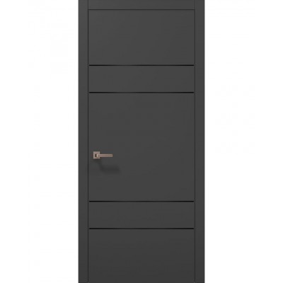 Двері Папа Карло PLATO PL-09 Темно сірий супермат, кромка АВС