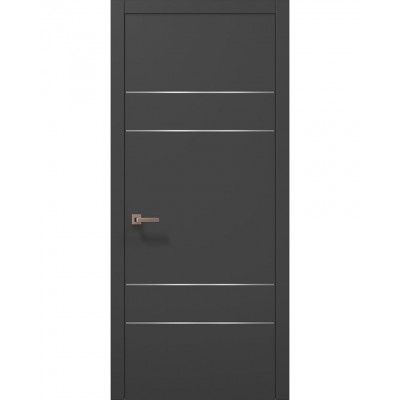 Двері Папа Карло PLATO PL-09 Темно сірий супермат, кромка АВС