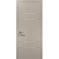 Двері Папа Карло PLATO PL-09 Дуб кремовий, кромка алюміній срібло