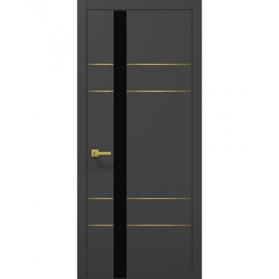 Двері Папа Карло PLATO PL-10 Темно сірий супермат, кромка АВС