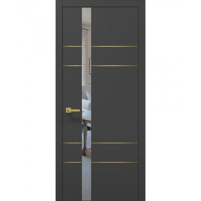 Двері Папа Карло PLATO PL-10 Темно сірий супермат, кромка АВС