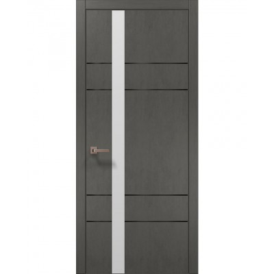 Двері Папа Карло PLATO PL-10 Бетон сірий, кромка АВС