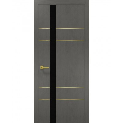 Двері Папа Карло PLATO PL-10 Бетон сірий, кромка АВС