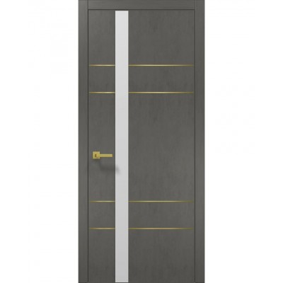 Двері Папа Карло PLATO PL-10 Бетон сірий, кромка АВС