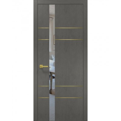 Двері Папа Карло PLATO PL-10 Бетон сірий, кромка АВС