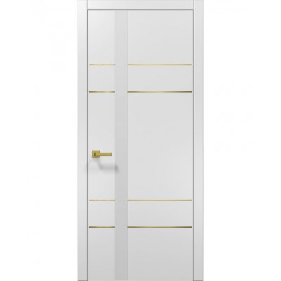 Двері Папа Карло PLATO PL-10 Білий матовий, кромка АВС