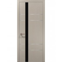 Двери Папа Карло PLATO PL-10 Дуб кремовый, кромка алюминий серебро