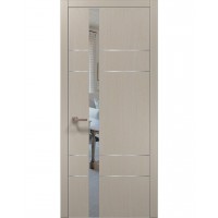 Двери Папа Карло PLATO PL-10 Дуб кремовый, кромка алюминий серебро