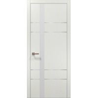 Двері Папа Карло PLATO PL-10 Ясен білий, кромка алюміній срібло