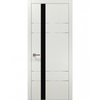 Двері Папа Карло PLATO PL-10 Ясен білий, кромка алюміній срібло