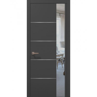 Двері Папа Карло PLATO PL-11 Темно сірий супермат, кромка АВС