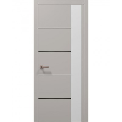 Двері Папа Карло PLATO PL-11 Світло сірий супермат, кромка АВС