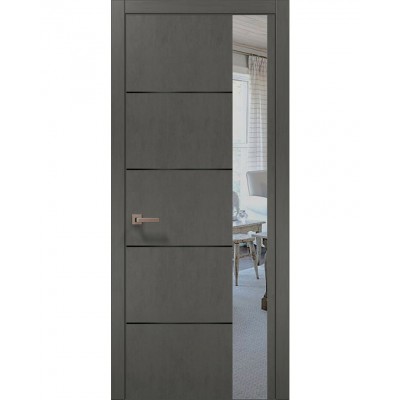Двері Папа Карло PLATO PL-11 Бетон сірий, кромка АВС