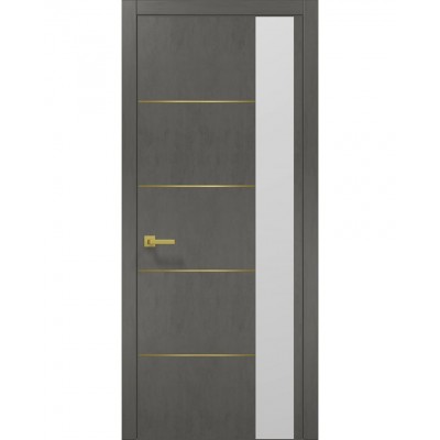 Двері Папа Карло PLATO PL-11 Бетон сірий, кромка АВС