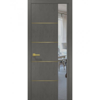 Двері Папа Карло PLATO PL-11 Бетон сірий, кромка АВС