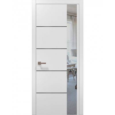 Двері Папа Карло PLATO PL-11 Білий матовий, кромка АВС