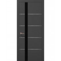 Двері Папа Карло PLATO PL-12 Темно сірий супермат, кромка АВС