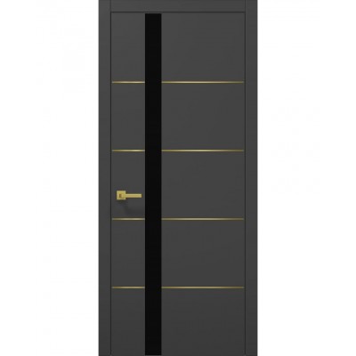 Двері Папа Карло PLATO PL-12 Темно сірий супермат, кромка АВС
