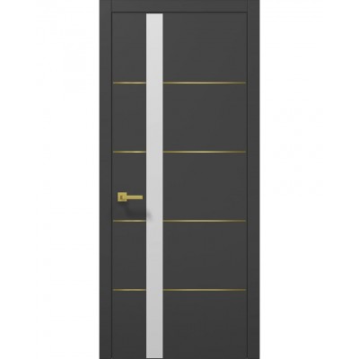 Двері Папа Карло PLATO PL-12 Темно сірий супермат, кромка АВС