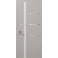 Двери Папа Карло PLATO PL-12 Светло серый супермат, кромка АВС