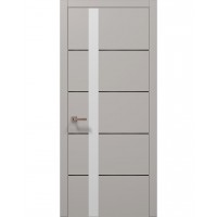 Двери Папа Карло PLATO PL-12 Светло серый супермат, кромка АВС