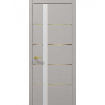 Двері Папа Карло PLATO PL-12 Світло сірий супермат, кромка АВС