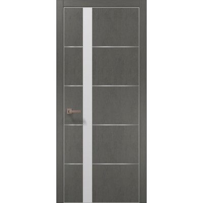 Двері Папа Карло PLATO PL-12 Бетон сірий, кромка АВС