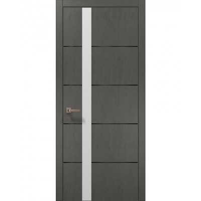 Двері Папа Карло PLATO PL-12 Бетон сірий, кромка АВС