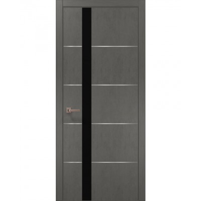 Двері Папа Карло PLATO PL-12 Бетон сірий, кромка АВС