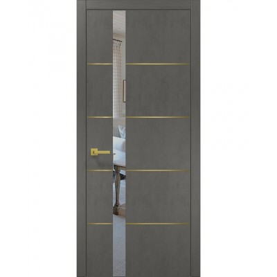 Двері Папа Карло PLATO PL-12 Бетон сірий, кромка АВС