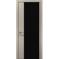 Двері Папа Карло PLATO PL-13 Дуб кремовий, кромка алюміній чорний