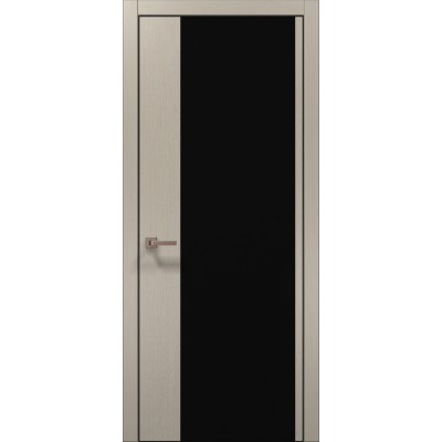Двері Папа Карло PLATO PL-13 Дуб кремовий, кромка алюміній чорний