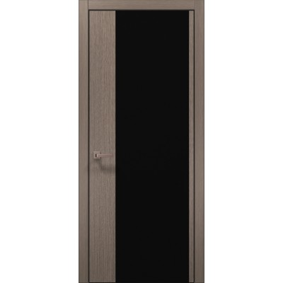 Двери Папа Карло PLATO PL-13 Дуб серый, кромка алюминий черный