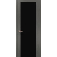 Двери Папа Карло PLATO PL-14 Бетон серый, кромка алюминий черный