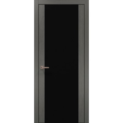 Двери Папа Карло PLATO PL-14 Бетон серый, кромка алюминий черный