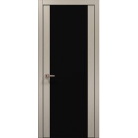 Двері Папа Карло PLATO PL-14 Дуб кремовий, кромка алюміній чорний