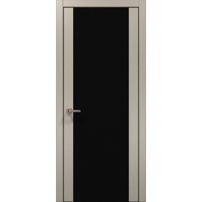 Двері Папа Карло PLATO PL-14 Дуб кремовий, кромка алюміній чорний