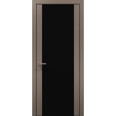 Двери Папа Карло PLATO PL-14 Дуб серый, кромка алюминий черный