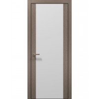 Двери Папа Карло PLATO PL-14 Дуб серый, кромка алюминий черный