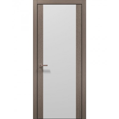 Двери Папа Карло PLATO PL-14 Дуб серый, кромка алюминий черный