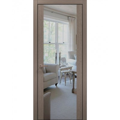 Двери Папа Карло PLATO PL-14 Дуб серый, кромка алюминий черный