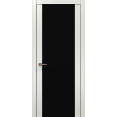 Двери Папа Карло PLATO PL-14 Ясень белый, кромка алюминий черный