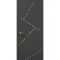 Двері Папа Карло PLATO PL-15 Темно сірий супермат, кромка АВС